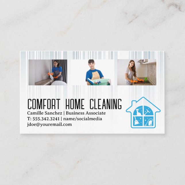 Cleaning Services | Hotel Workers | Maids Business Card (Front)