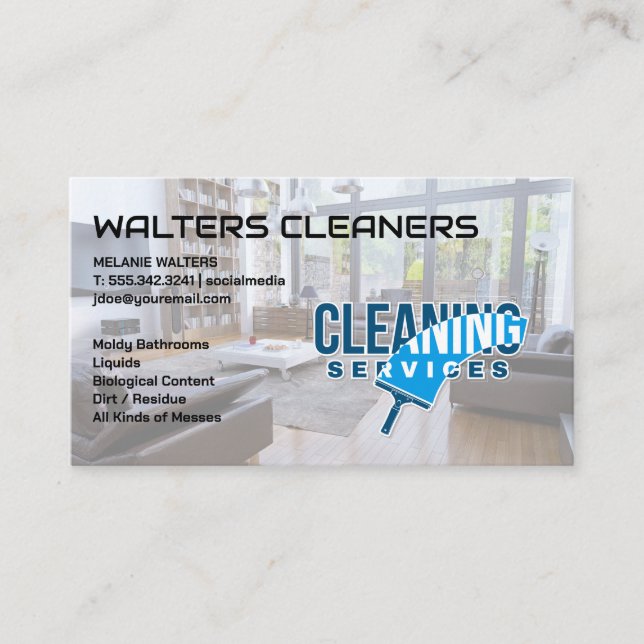 Cleaning Services | House Clean Business Card (Front)