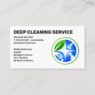 Cleaning Services Maid Cleaning Cleaner Logo Business Card