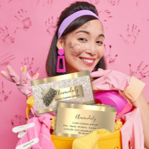 Cleaning Services Maid House Keeping Gold Glitter Business Card