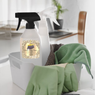 Cleaning Services Maid Housekeeper Broom Glitter Square Sticker