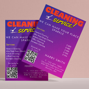 Cleaning Services Maid Price Scan To Connect Flyer