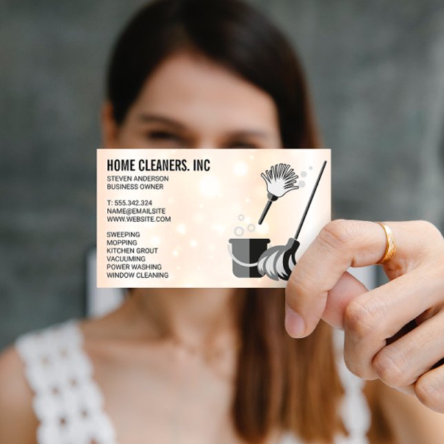 Cleaning Services | Maid Service | Clean Bubbles Business Card (Creator Uploaded)