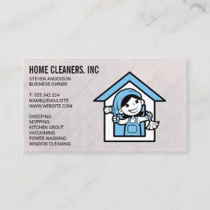 Cleaning Services   Maid Service Icon Logo Business Card