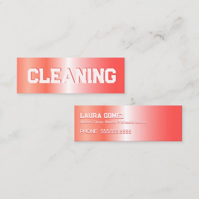 Cleaning Services Mini Business Card (Front/Back)