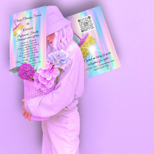 Cleaning Services OfficeHouse Keeping QRCode Logo Business Card