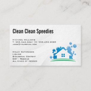 Cleaning Services   Soap Bubbles   Maid Business Card