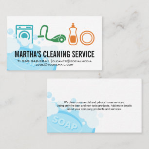 Cleaning Services Soap Business Card