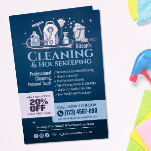 Cleaning Services - Watercolor illustration Flyer
