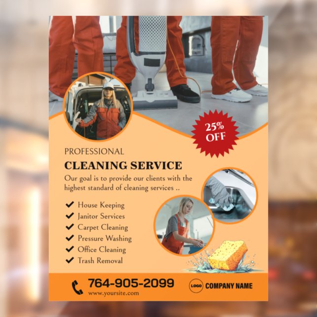 Cleaning Services Window Cling (Sheet 2)