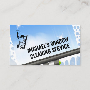 Cleaning Services Window Squeegee Business Card