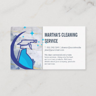 Cleaning Spray Bottle Business Card
