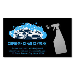 Cleaning Spray Bottle   Carwash Logo Business Card