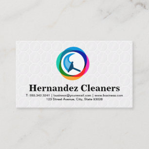 Cleaning Squeegee Modern Logo   Tiles Business Card