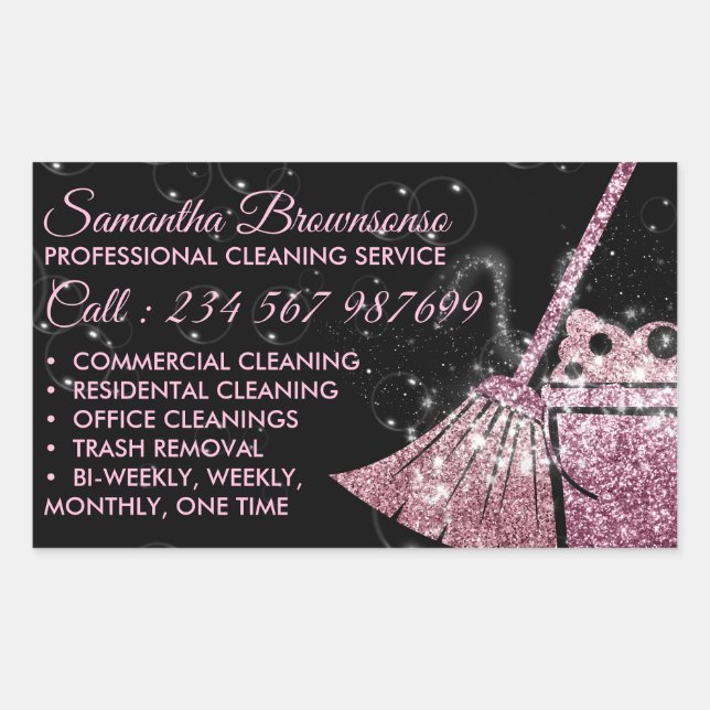 Cleaning Star Rectangular Sticker (Front)