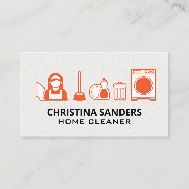 Cleaning Supplies and Services Business Card (Front)