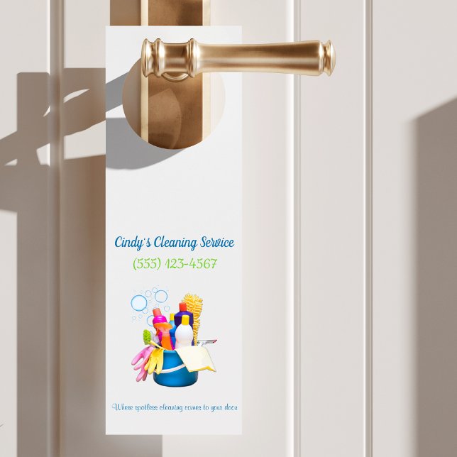 Cleaning Supplies Design House Cleaning Services Door Hanger (Creator Uploaded)