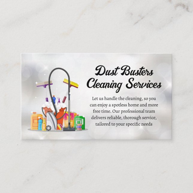 Cleaning Supplies | House Maid Services Business Card (Front)