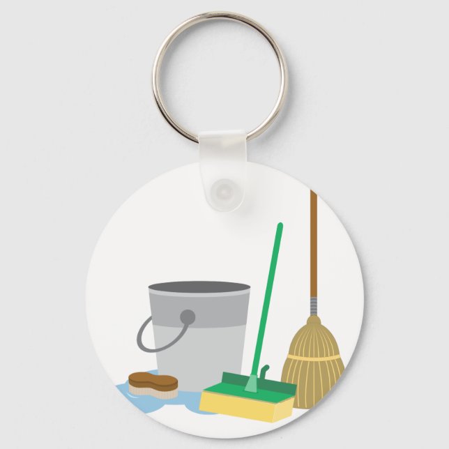 Cleaning Supplies Key Ring (Front)