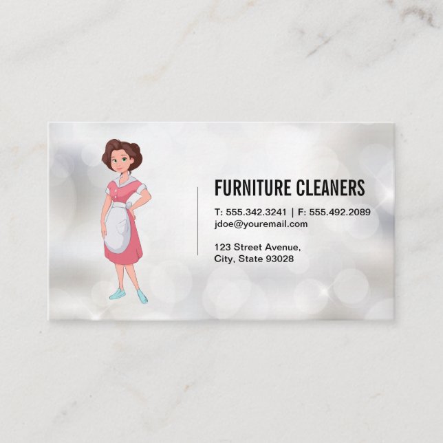 Cleaning Supplies | Maid in Attire Business Card (Front)