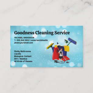 Cleaning Supplies Maid Services Business Card