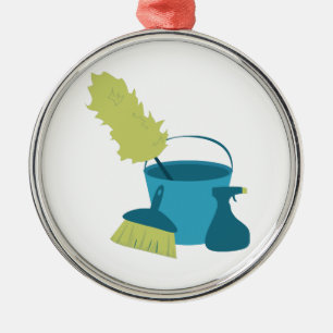 Cleaning Supplies Metal Tree Decoration