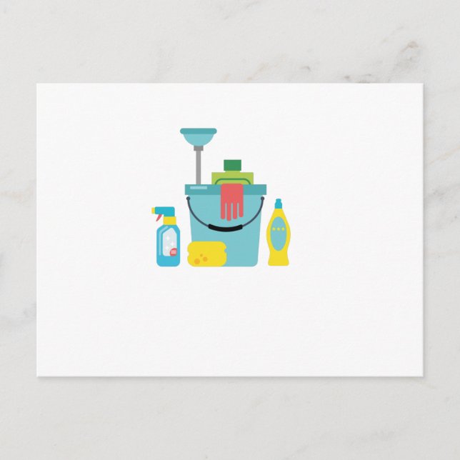 Cleaning supplies postcard (Front)