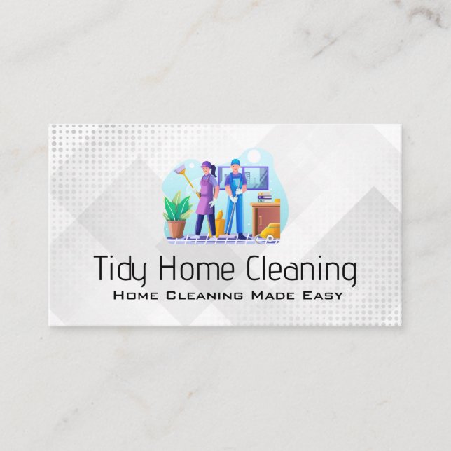 Cleaning Team | Home Services Business Card (Front)