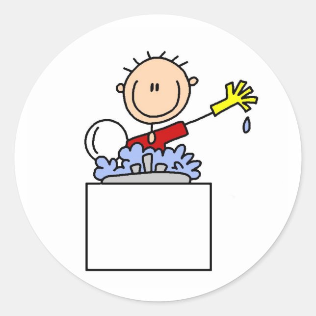 Cleaning The Dishes Sticker (Front)