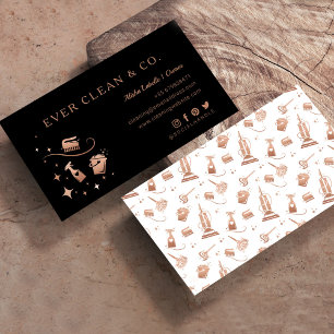 Cleaning Tools Professional Maid & House Cleaning Business Card