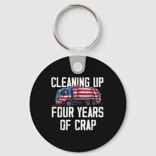 Cleaning Up Four Years Of Crap Funny Trump Key Ring