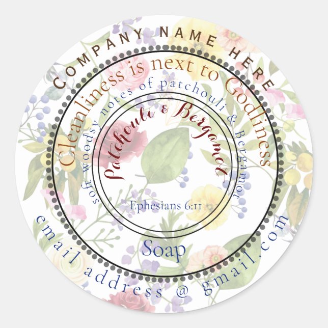 cleanliness is next to godliness  classic round sticker (Front)