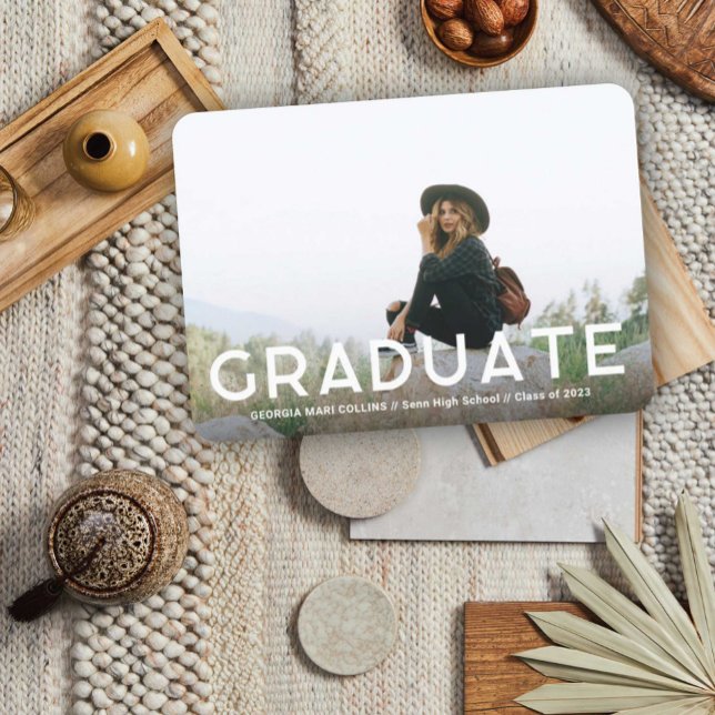 Cleanly Stated Graduate Photo Announcement (Creator Uploaded)