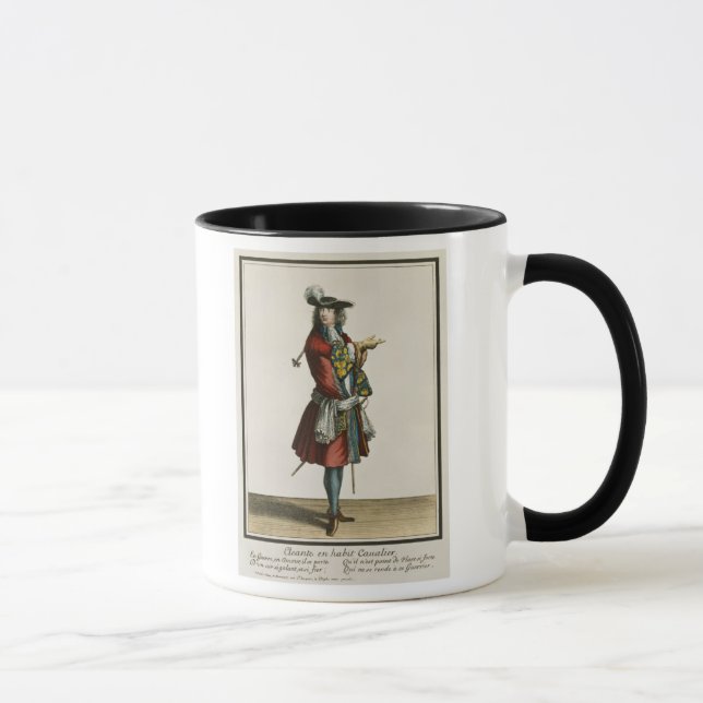 Cleante Dressed as a Cavalier, fashion plate, c.16 Mug (Right)