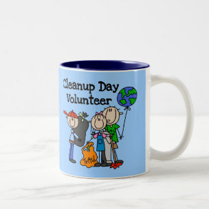Cleanup Day Volunteer T-shirts and Gifts Two-Tone Coffee Mug