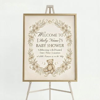 Clear Acrylic Baby Shower Welcome Sign