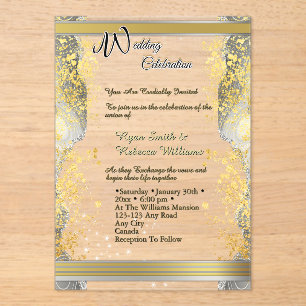 Clear Acrylic Wedding Invitation