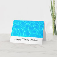 Clear Blue Pool Water Photo Birthday