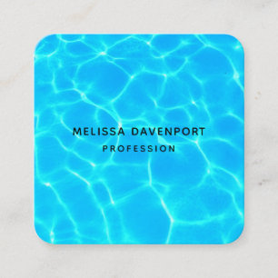 Clear Blue Pool Water Photo Business Card