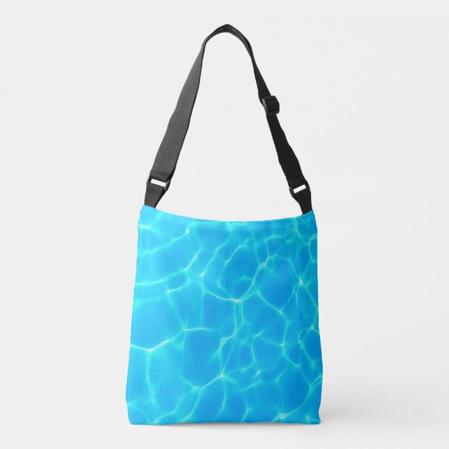 Clear Blue Pool Water Photo Crossbody Bag (Front)