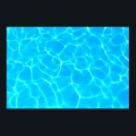 Clear Blue Pool Water Photo Poster<br><div class="desc">A poster with a photograph of clear blue pool water,  with shimmering reflections.</div>