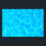 Clear Blue Pool Water Photo Poster<br><div class="desc">A poster with a photograph of clear blue pool water,  with shimmering reflections.</div>