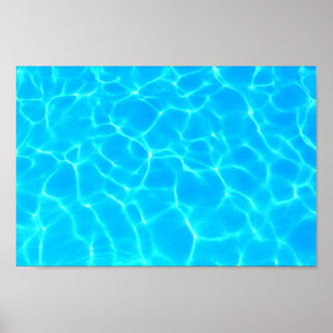 Clear Blue Pool Water Photo Poster