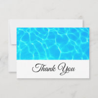 Clear Blue Pool Water Photo Thank You