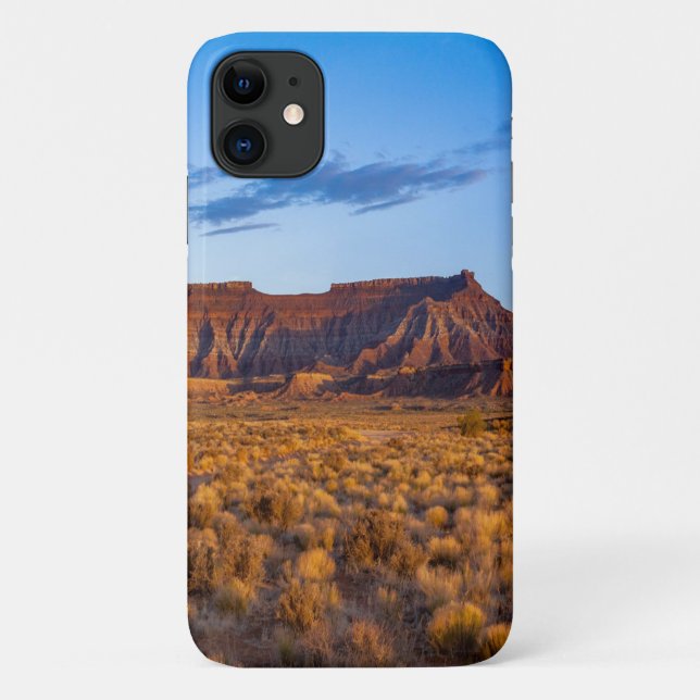 clear blue sky covers gorgeous brown hill (Back)