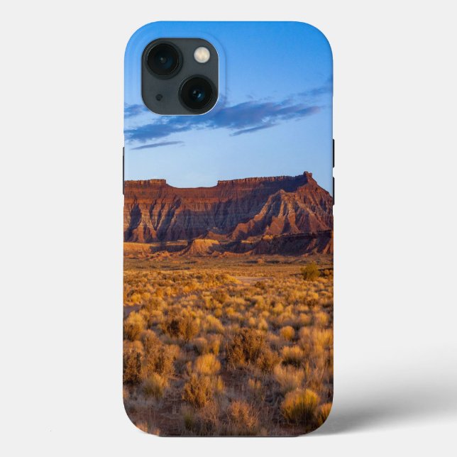 clear blue sky covers gorgeous brown hill (Back)