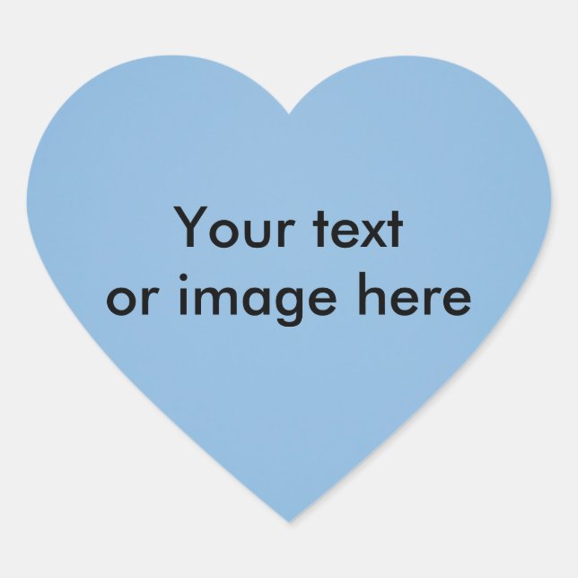 Clear blue sky photo template heart sticker (Front)
