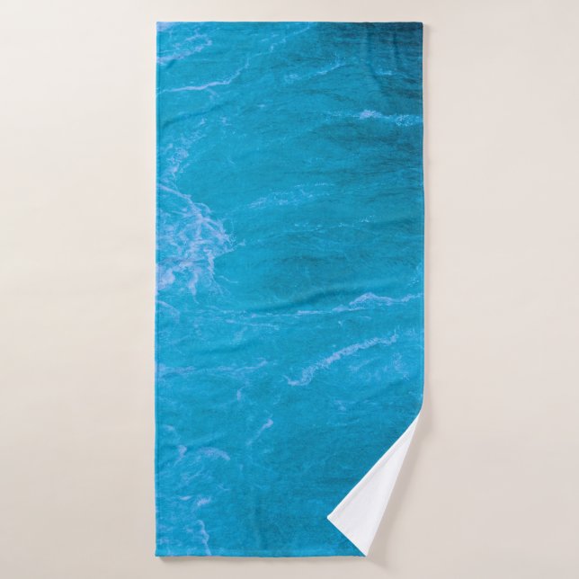 Clear blue water bath towel (Bath Towel)
