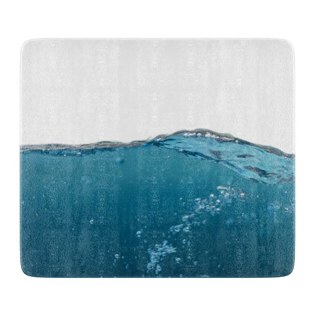 Clear Blue Wave Cutting Board (Front)
