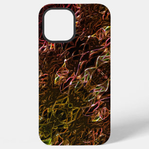 Clear brown neon mirroring style with flashy lines iPhone 12 pro max case